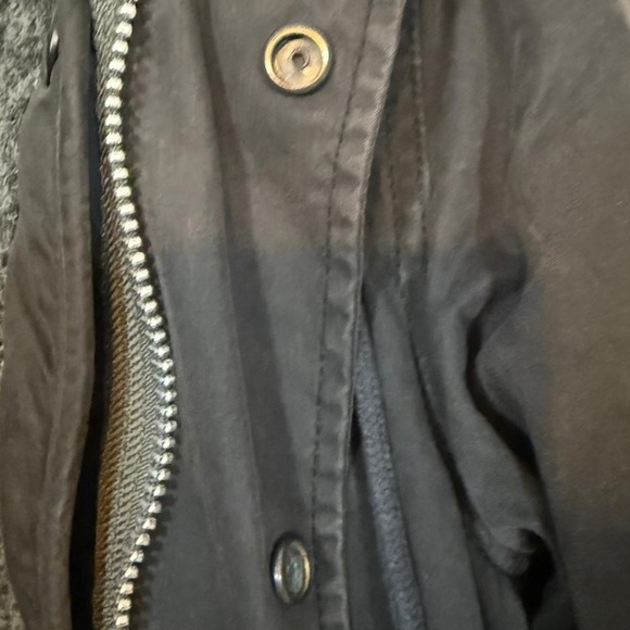 TNA Black Military Issue Wool-Lined Parka with Hood – Size Small - Picture 9 of 15